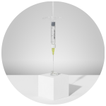 Syringe with dermal fillers